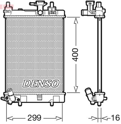 Radiator, engine cooling DENSO DRM35003