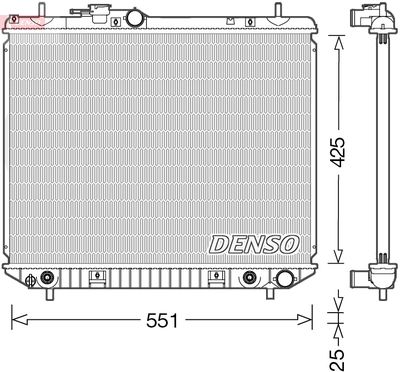 Radiator, engine cooling DENSO DRM35005