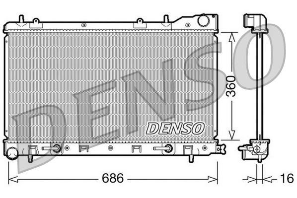 DENSO DRM36001 Radiator, engine cooling