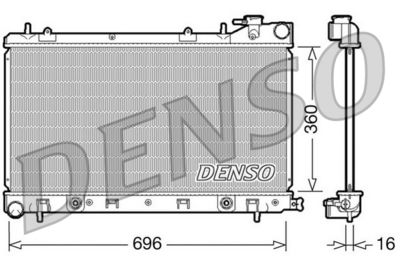 Radiator, engine cooling DENSO DRM36002