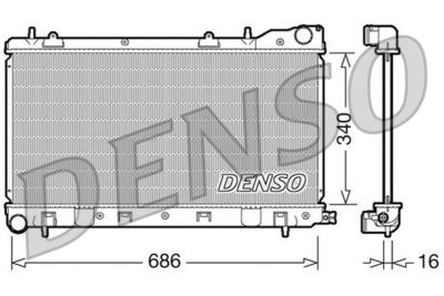 Radiator, engine cooling DENSO DRM36003
