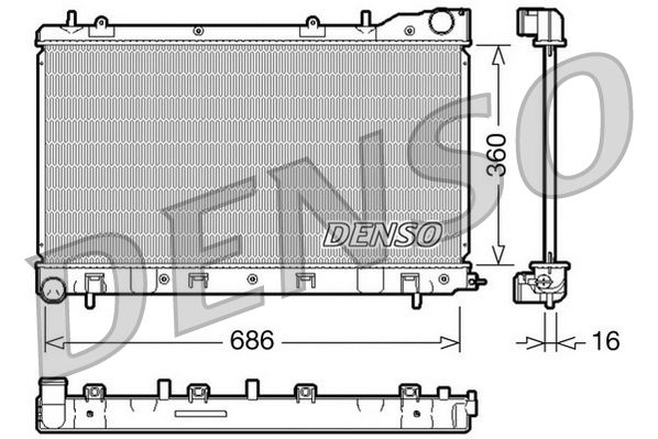 DENSO DRM36004 Radiator, engine cooling