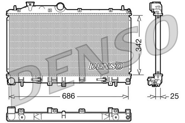 DENSO DRM36005 Radiator, engine cooling