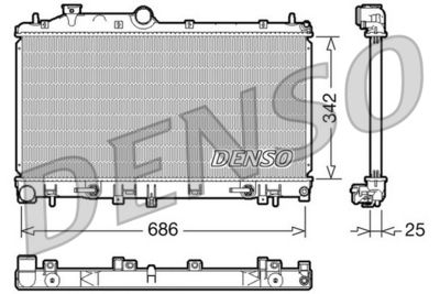 Radiator, engine cooling DENSO DRM36005