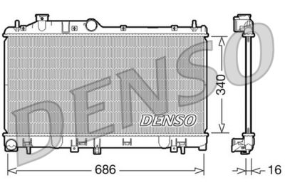 Radiator, engine cooling DENSO DRM36007