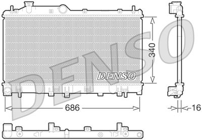 Radiator, engine cooling DENSO DRM36013