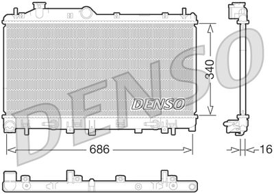 Radiator, engine cooling DENSO DRM36015