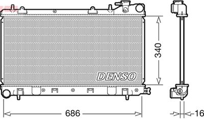 Radiator, engine cooling DENSO DRM36017