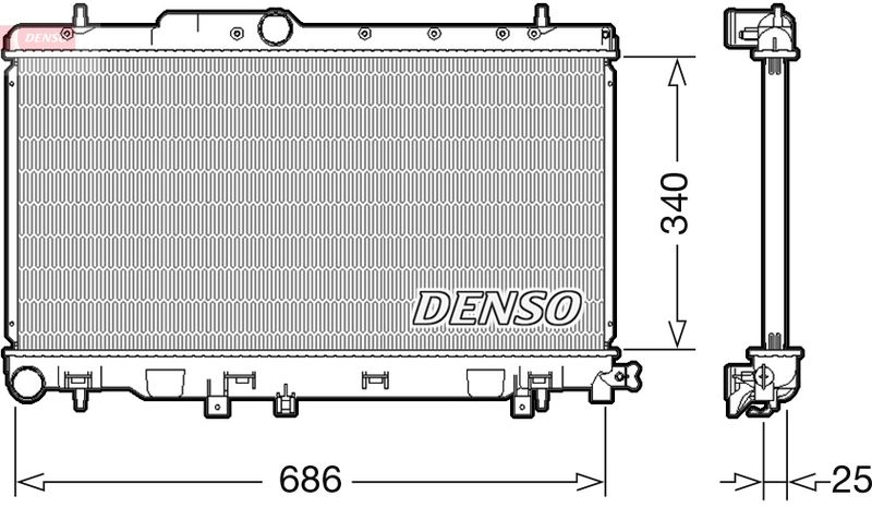 DENSO DRM36019 Radiator, engine cooling