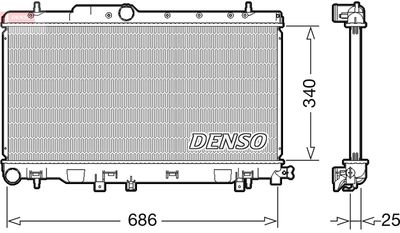Radiator, engine cooling DENSO DRM36019
