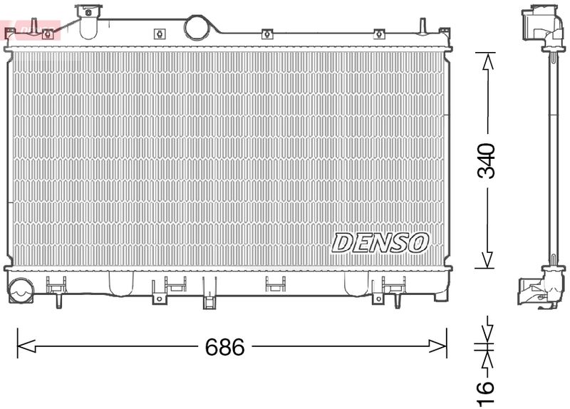 DENSO DRM36021 Radiator, engine cooling