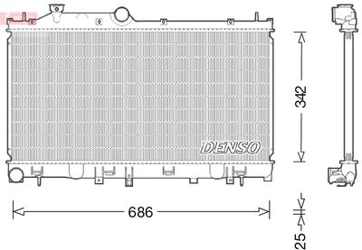 Radiator, engine cooling DENSO DRM36022