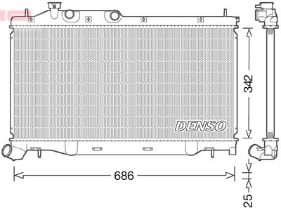 Radiator, engine cooling DENSO DRM36023