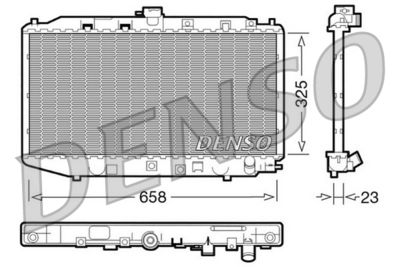Radiator, engine cooling DENSO DRM40002