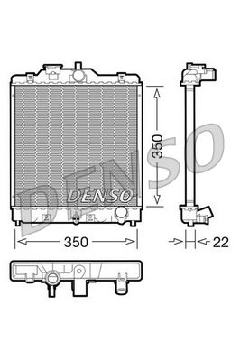Radiator, engine cooling DENSO DRM40003