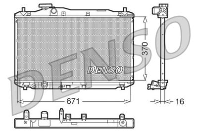 Radiator, engine cooling DENSO DRM40005