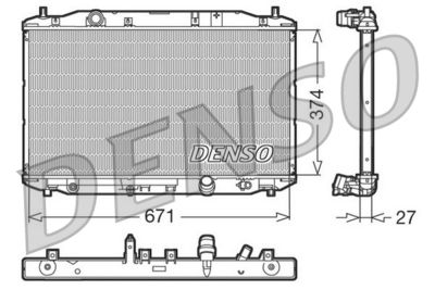 Radiator, engine cooling DENSO DRM40006