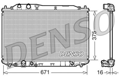 Radiator, engine cooling DENSO DRM40018