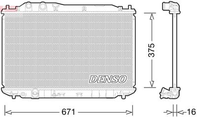 Radiator, engine cooling DENSO DRM40028
