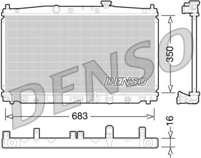 Radiator, engine cooling DENSO DRM40032