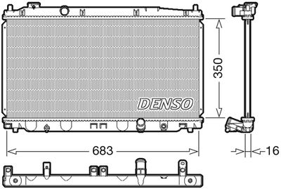 Radiator, engine cooling DENSO DRM40035