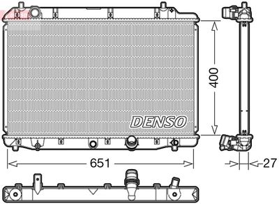 Radiator, engine cooling DENSO DRM40036
