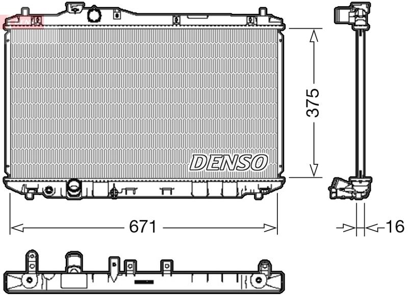 DENSO DRM40037 Radiator, engine cooling
