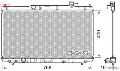 Radiator, engine cooling DENSO DRM40038