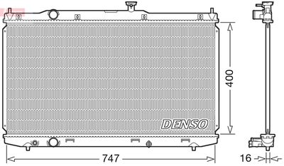 Radiator, engine cooling DENSO DRM40039