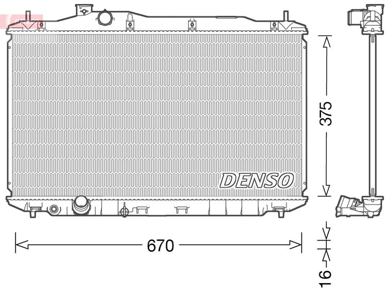 DENSO DRM40040 Radiator, engine cooling