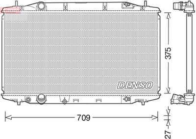 Radiator, engine cooling DENSO DRM40041