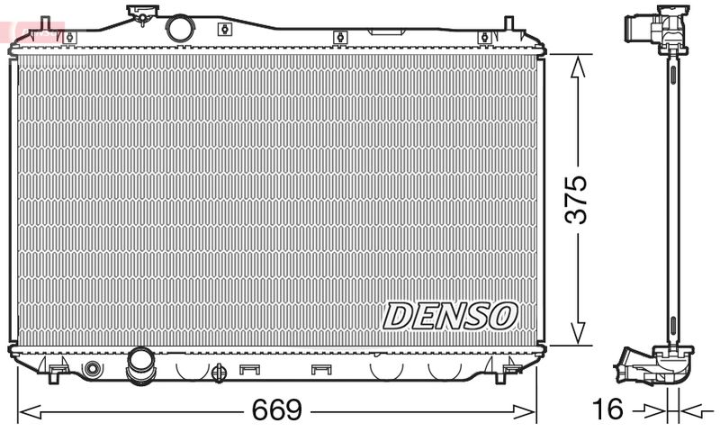 DENSO DRM40042 Radiator, engine cooling