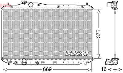 Radiator, engine cooling DENSO DRM40042