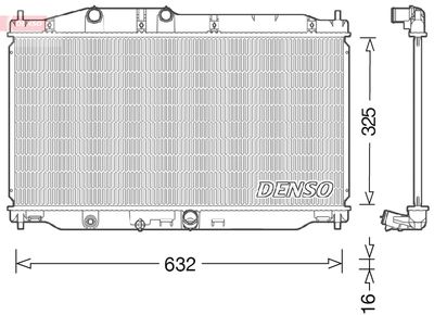 Radiator, engine cooling DENSO DRM40043