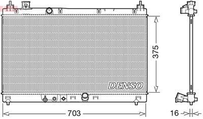 Radiator, engine cooling DENSO DRM40045
