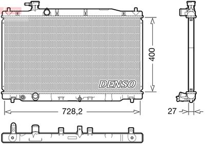 Radiator, engine cooling DENSO DRM40050
