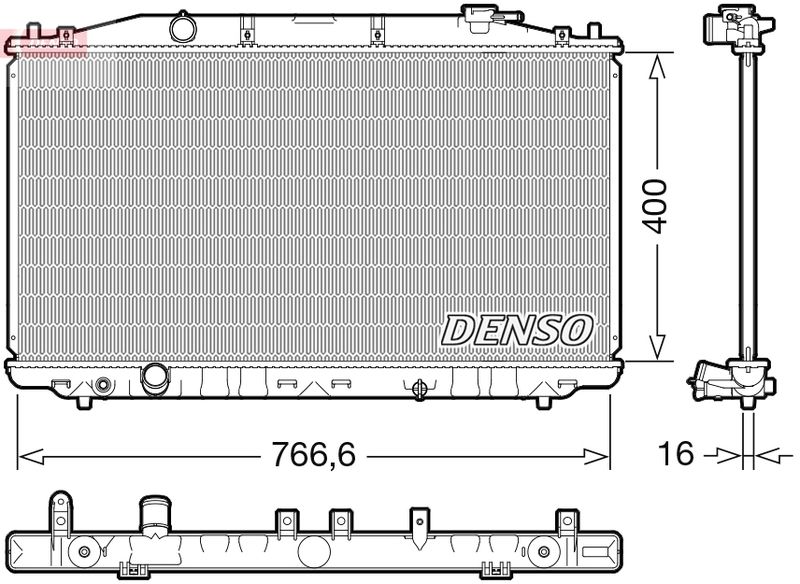 DENSO DRM40051 Radiator, engine cooling