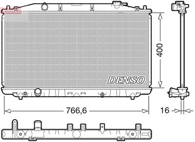 Radiator, engine cooling DENSO DRM40051