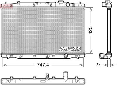 Radiator, engine cooling DENSO DRM40052