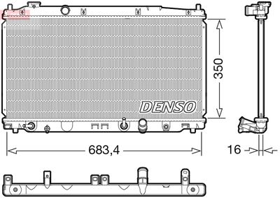 Radiator, engine cooling DENSO DRM40053