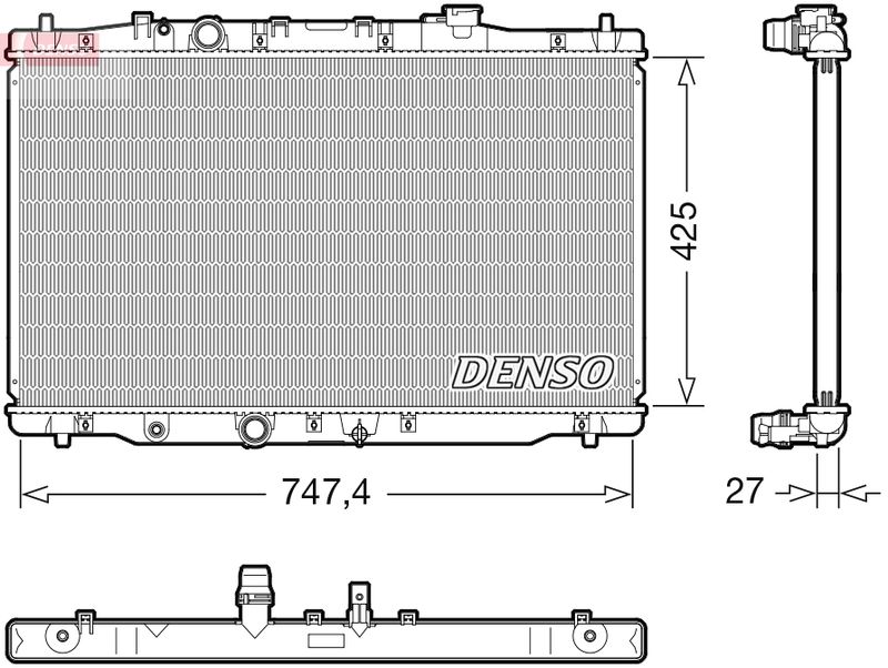 DENSO DRM40054 Radiator, engine cooling