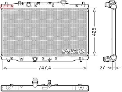 Radiator, engine cooling DENSO DRM40054