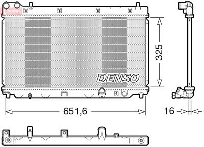 Radiator, engine cooling DENSO DRM40055
