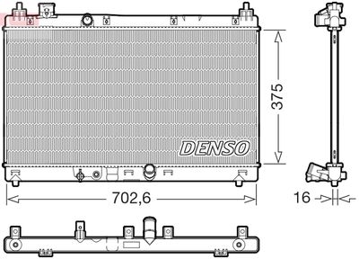 Radiator, engine cooling DENSO DRM40057