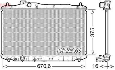 Radiator, engine cooling DENSO DRM40105