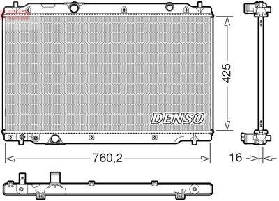 Radiator, engine cooling DENSO DRM40107