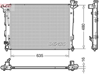 Radiator, engine cooling DENSO DRM41005