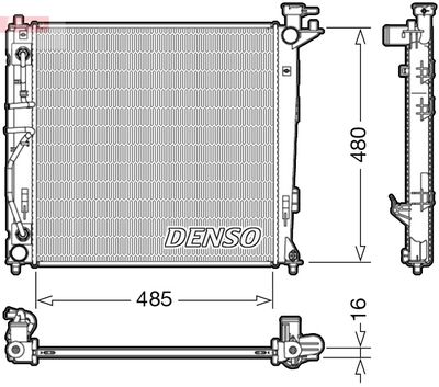 Radiator, engine cooling DENSO DRM41007