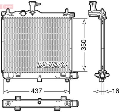 Radiator, engine cooling DENSO DRM41009