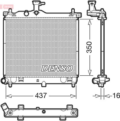 Radiator, engine cooling DENSO DRM41012
